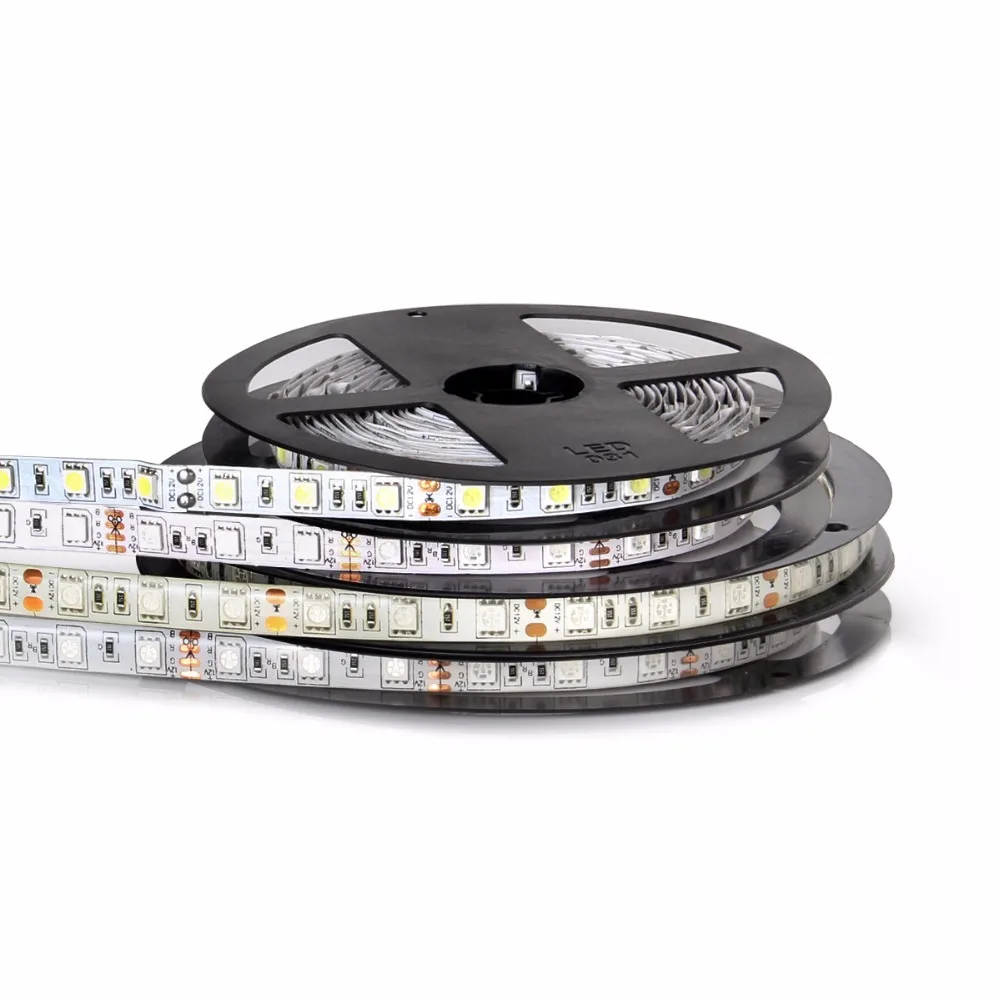 Goodland светодиодная лента света RGB 5 м DC12V 60leds/M IP65 Водонепроницаемый SMD5050 один Цвет