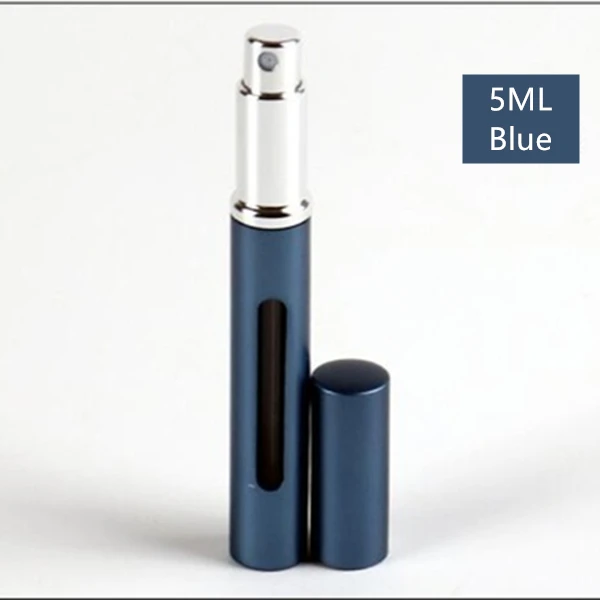 blue 1 шт 5 мл многоразове Атомайзеры Духи форсунки Бутылка Путешествия Портативный парфюмерные флаконы с распылителем ароматизатор случае пустые косметические контейнеры - Цвет: blue