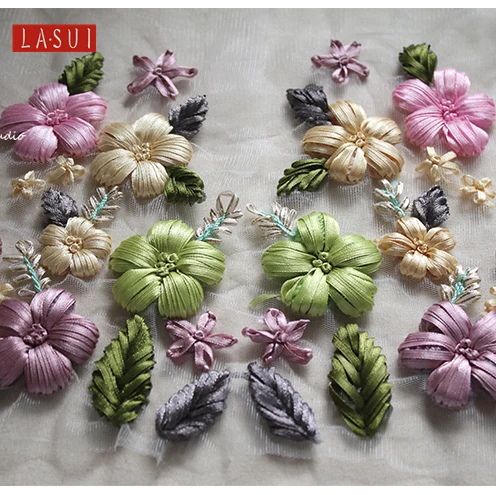 LASUI Новинка 14*21 см = 2 шт. лента ручной работы с вышивкой Кружевная аппликация 3D