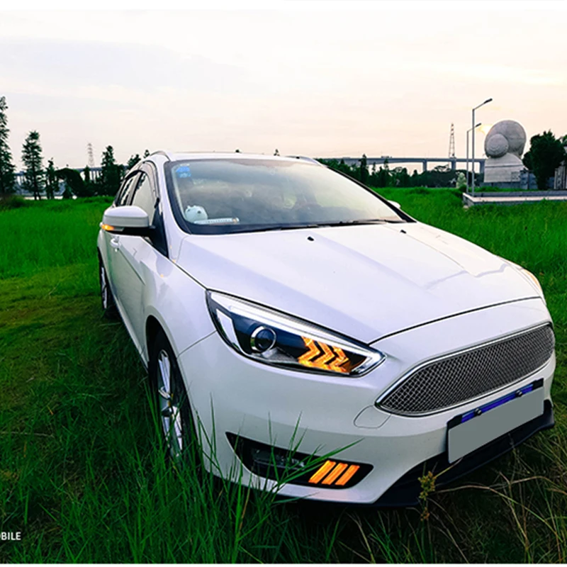 Автомобили для Ford Focus 2015 2016 2017 2018 фары в сборе светодиодный DRL H7 D2H Hid Bi Xenon Beam автомобильные аксессуары