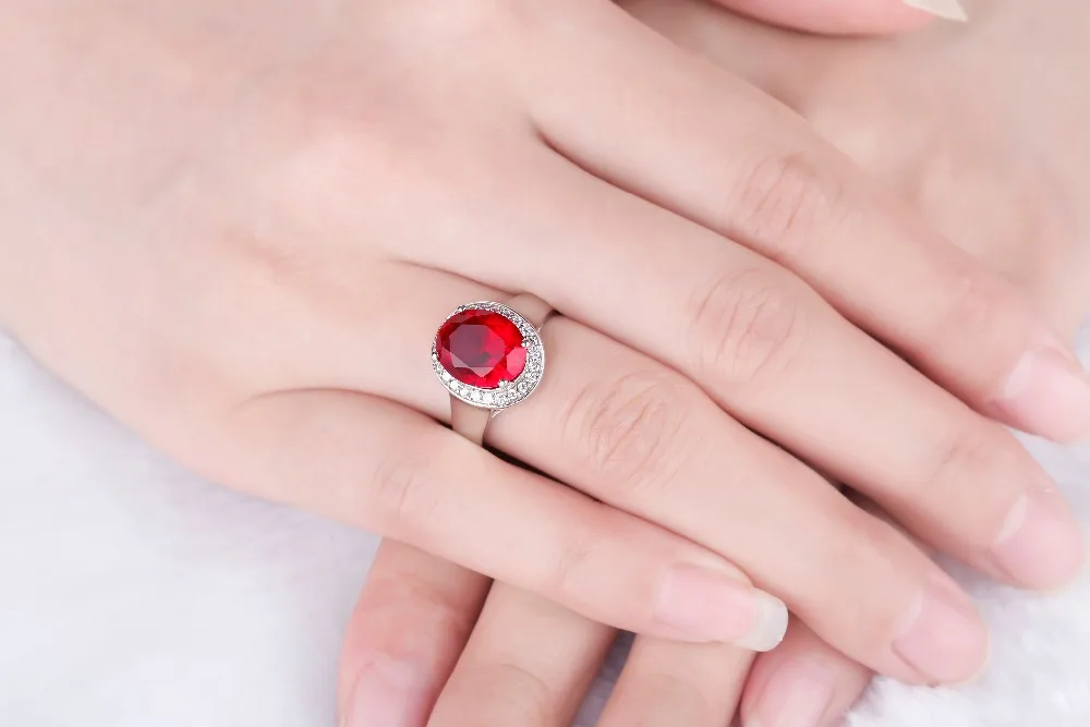 DOUBLE R кольца из стерлингового серебра для женщин 2.65ct Овальный драгоценный камень