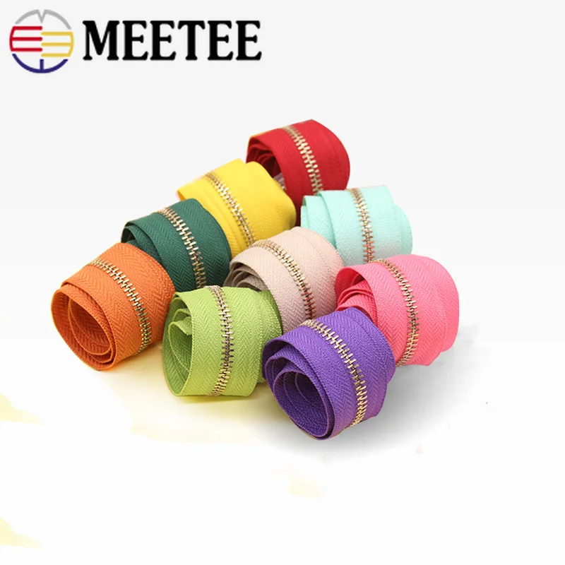 Meetee 2 5 шт./40/50 см 3 # металлическая молния с закрытым концом автоматической