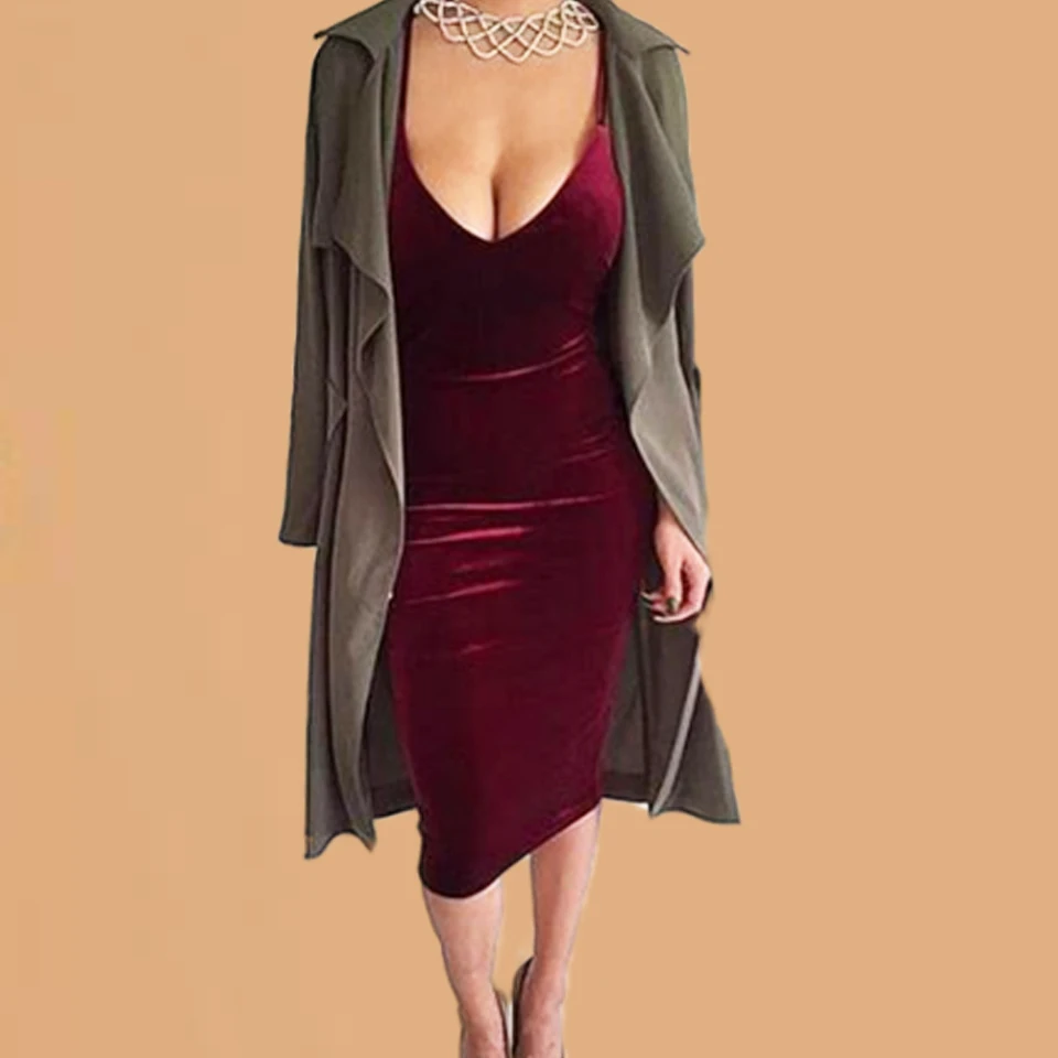 Женское вельветовое платье на подтяжках длинное велюровое средней длины с