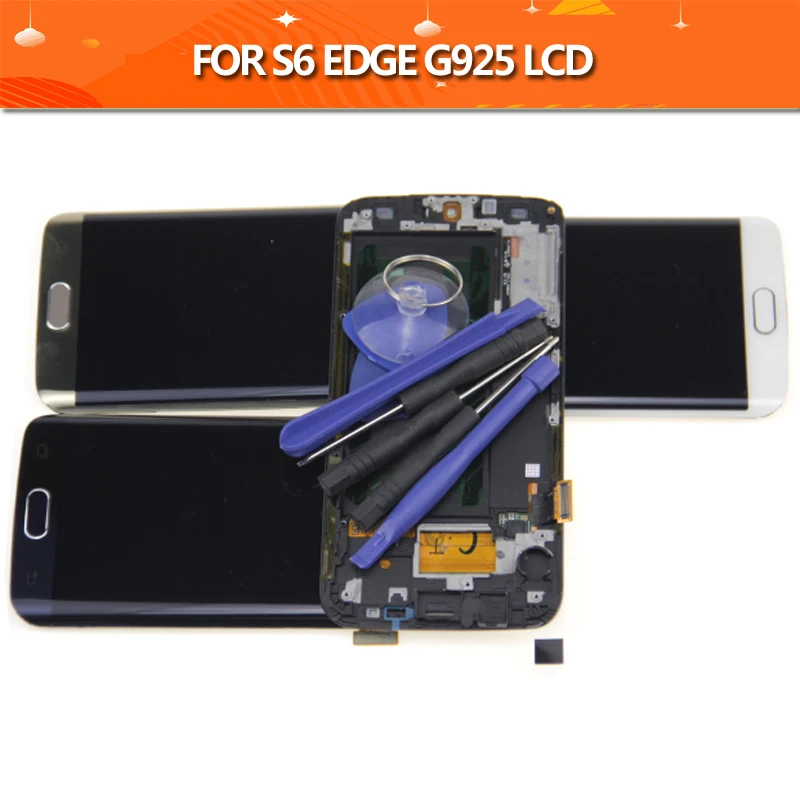 5 1 ''Супер AMOLED дисплей для SAMSUNG Galaxy S6 edge lcd G925 G925I G925F сенсорный экран дигитайзер +