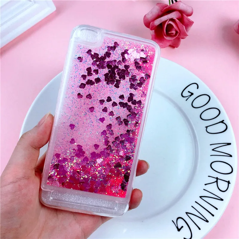 Розовый Жидкий чехол для Xiaomi Redmi 6A чехол для Coque Xiomi Xiaomi Redmi 6 6A 5A 4A 4X 7A Чехлы Блестящий силиконовый мягкий чехол Etui - Цвет: Розовый
