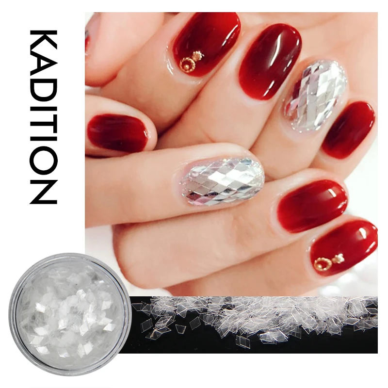 KADITION дизайн ногтей Блестящий Порошок радужные Красочные Блестки украшения