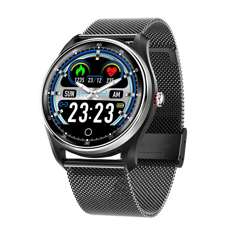 black steel hr bp мониторинг фитнес-браслет PPG ЭКГ Смарт-часы с ЭКГ электрокардиографом дисплей пульсометр кровяное давление - Цвет: black steel