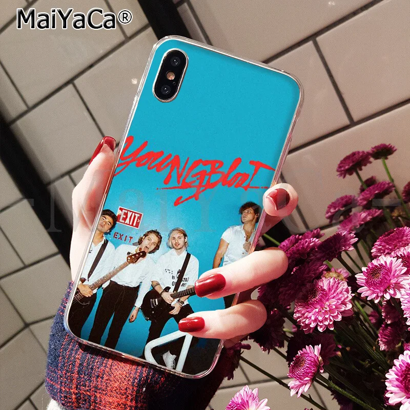 MaiYaCa 5SOS Coque Основа Чехол для iPhone X XS MAX 6 6s 7 7 plus 8 8 плюс 5 5S SE XR - Цвет: A16