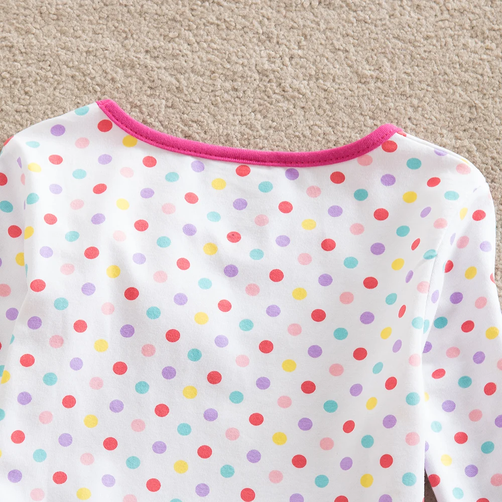 Платье с длинными рукавами для девочек; сезон весна-осень; vestidos Infantil; платье для девочек с вышитым кроликом; Детские платья для девочек; LH4829