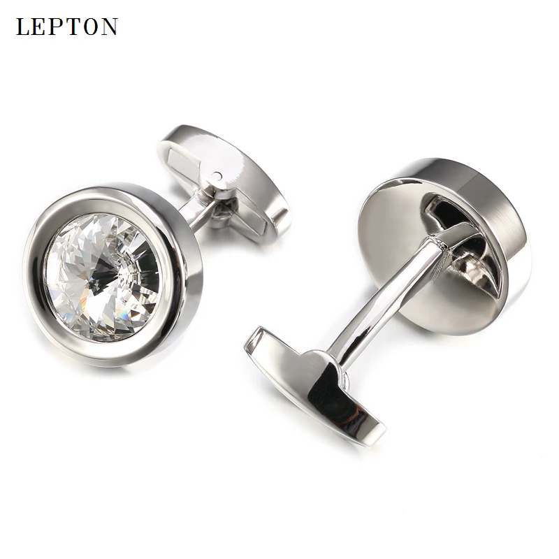 Запонки с низким ключом роскошные запонки австрийскими кристаллами для мужчин