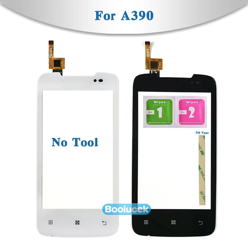 Высокое качество 4 0 "для Lenovo A390 сенсорный экран дигитайзер Датчик внешняя