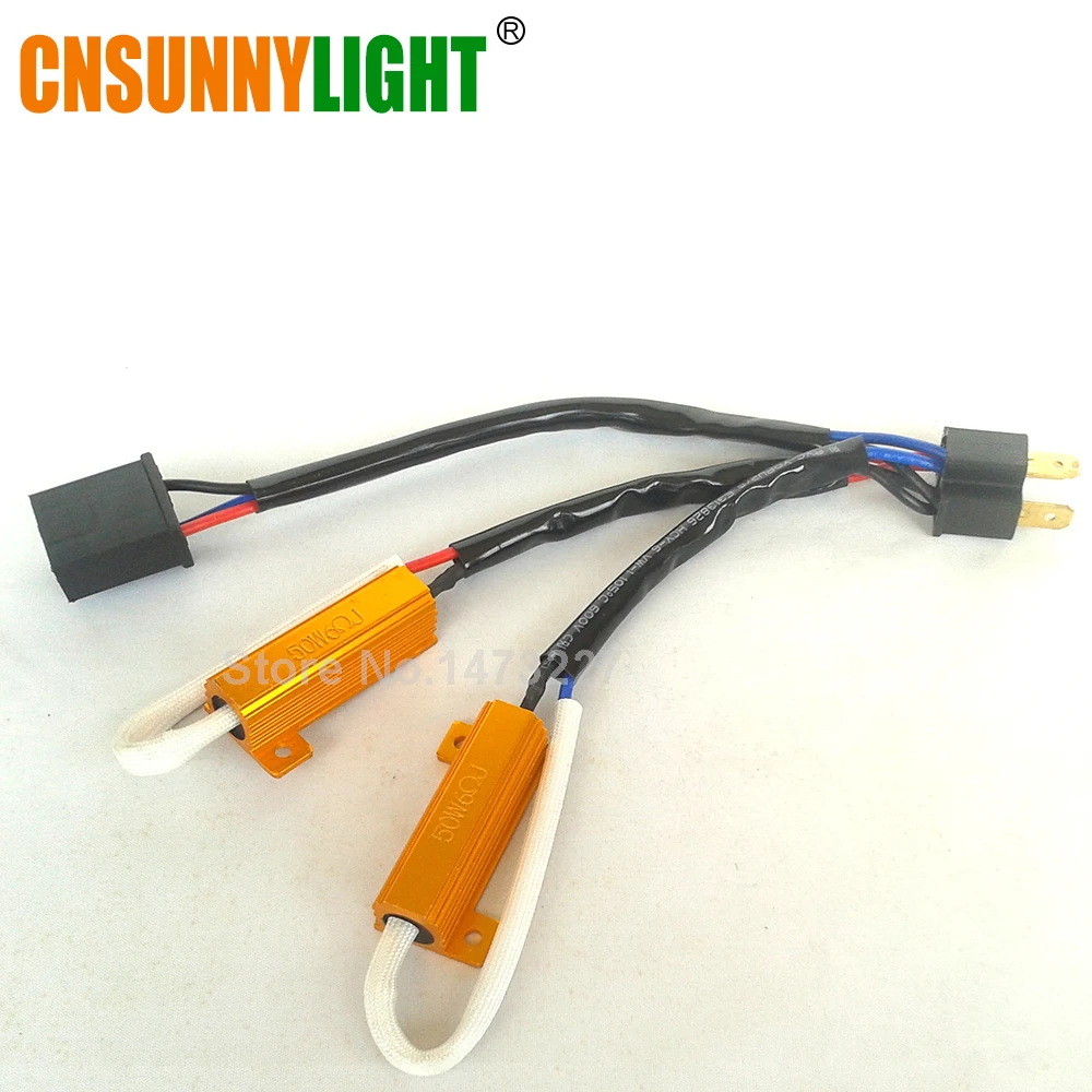 CNSUNNYLIGHT 6/8/12 Ом 9-14 в золотистый резистор светодиодный Canbus жгуты проводов декодер