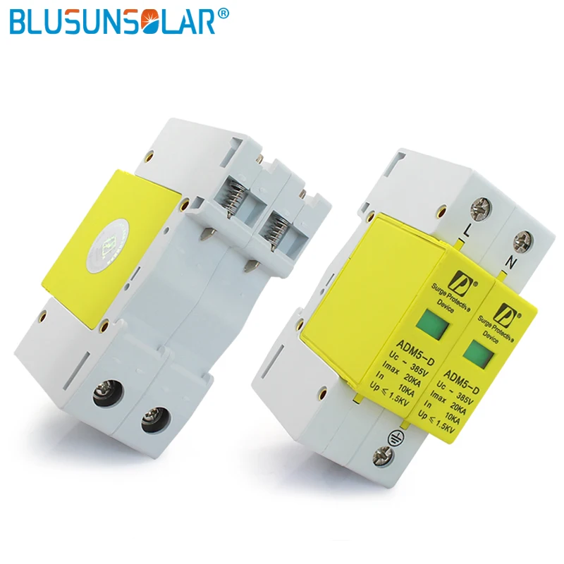 Лидер продаж 2P 10 ~ 20KA 220V 385V AC Din Rail Защита от перенапряжения осветитель совершенно
