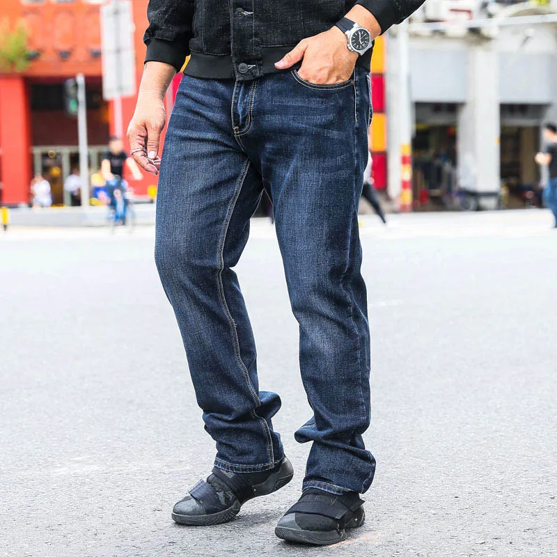 Мужские свободные прямые джинсы отличный вид крутые джинсовые брюки одежда
