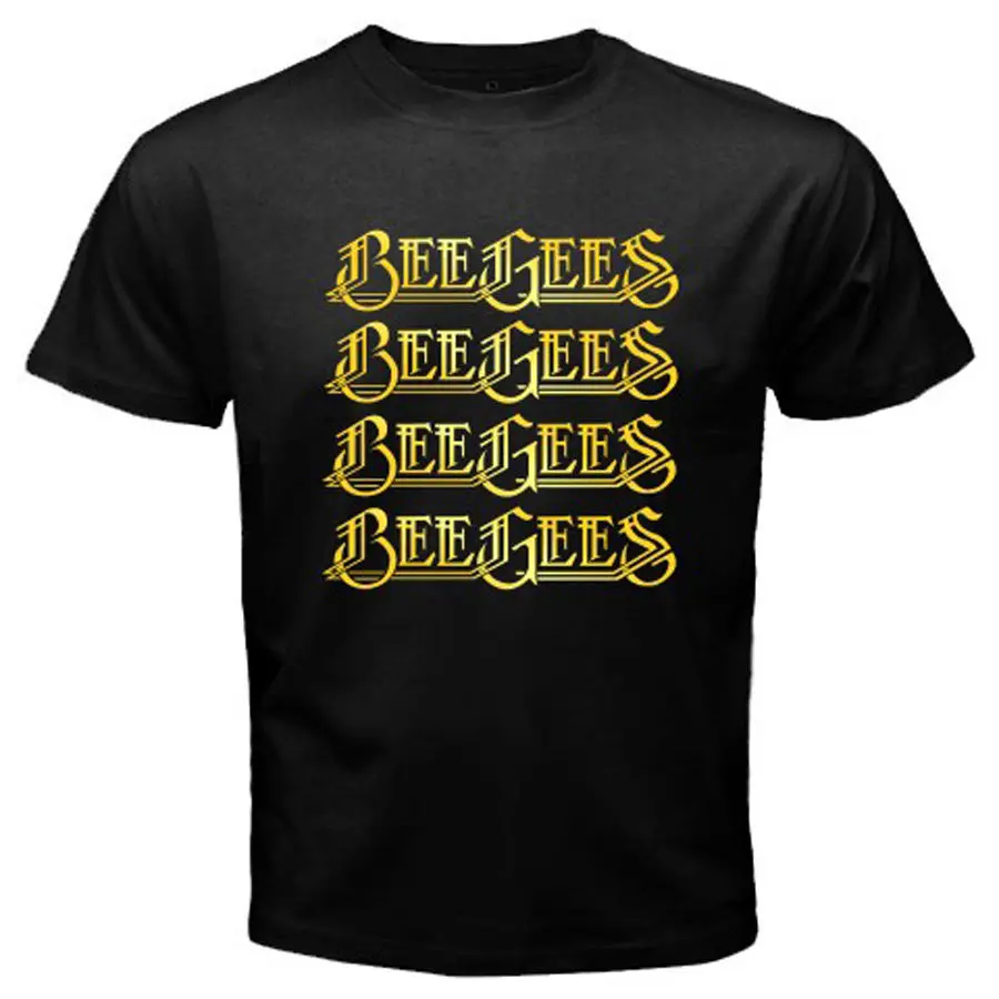 Новый Bee Gees логотип музыкальная группа Легенда Робин Гибб Для мужчин черный