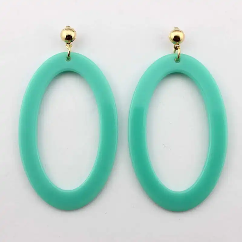 Большие акриловые овальные полые серьги ZWPON модные ювелирные изделия полимерные