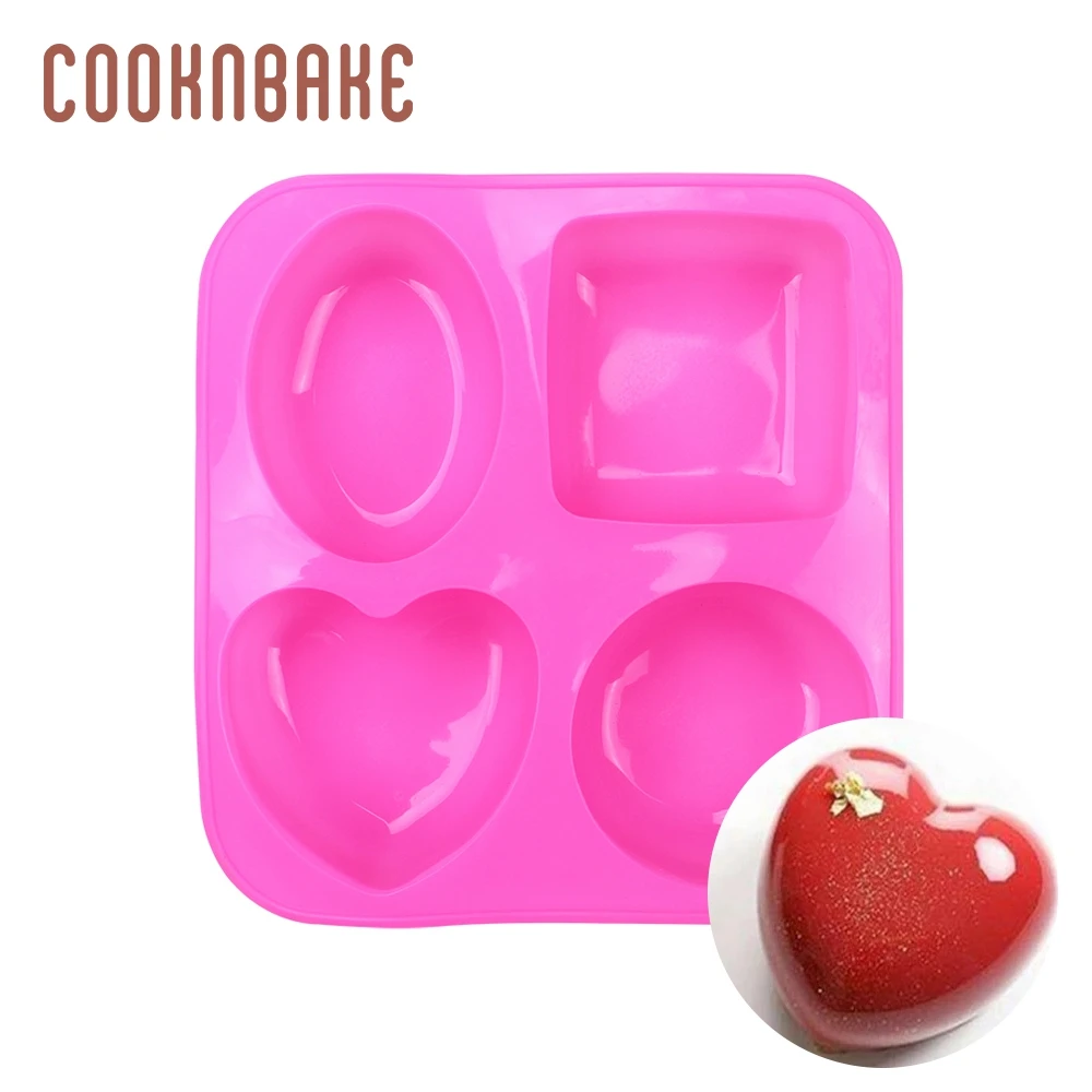 COOKNBAKE силиконовая форма сердце для мыла конфеты Шоколадное торт декоративная