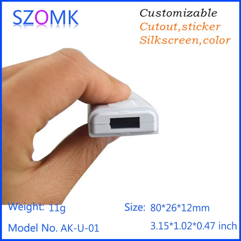 1 piece free shipping white usb flash drive enclosures 80*26*12 mm AK-U-01 plastic USB box housing | Обустройство дома