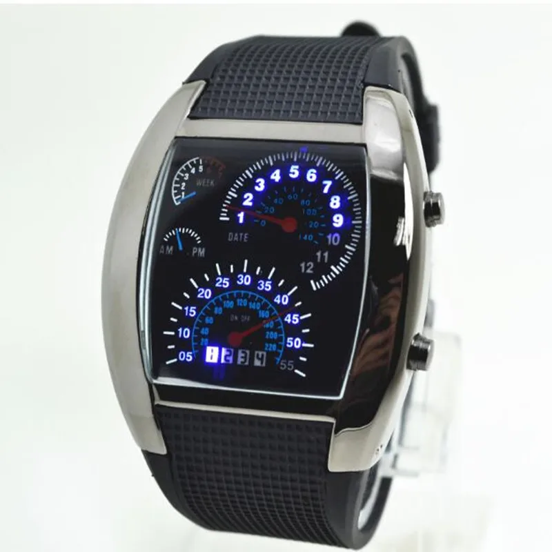 Новый Для мужчин цифровые часы сектор панель для Спорт Colock relojes para hombre|Мужские