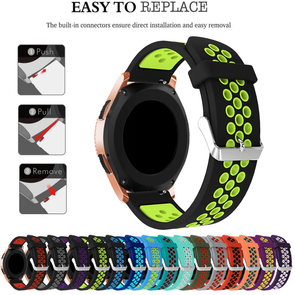 Спортивный силиконовый ремешок браслет для Garmin Forerunner 245 245 м музыкальные умные часы 20 мм сменный ремешок дышащий ремешок для часов