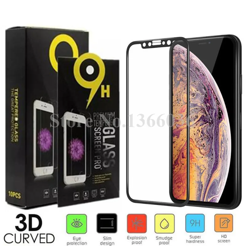 

Закаленное стекло для iPhone XS Max XR X 8 7 Plus