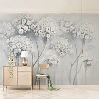 custom any size murals wallpaper modern beautiful flowers oil painting wall cloth living room tv sofa background wall papers 3 d