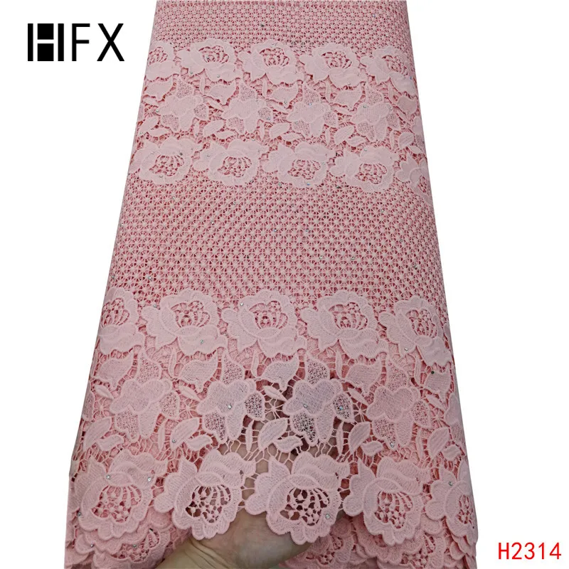 

HFX 2019 latest african guipure lace blue water soluble chemical lace fabric,high quality african cord lace free shipping H2314