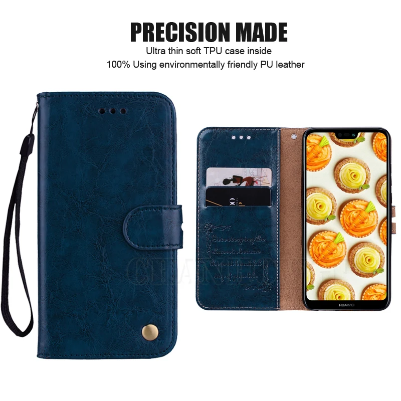 Кожаный чехол для huawei P Smart P20 P10 P9 P8 Lite Mini Y6 Y5 Prime Y5II Y3 Nova 2i 3E Honor 7A 7C Pro 7X 5A 10 Honor 8 Lite
