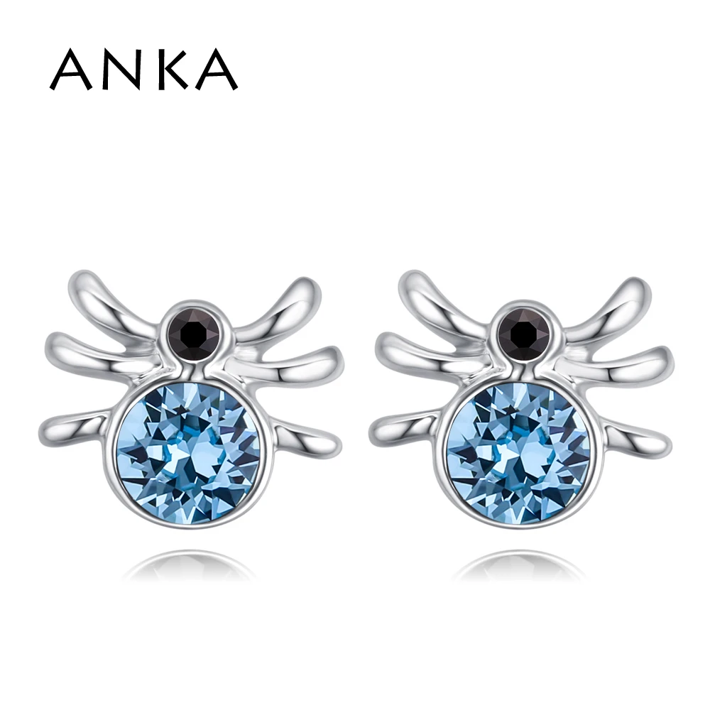 

ANKA Spider Crystal Stud Earrings Crystals Fashion Jewelry For Women Punk for Party for Women Rhodium Plated #130774