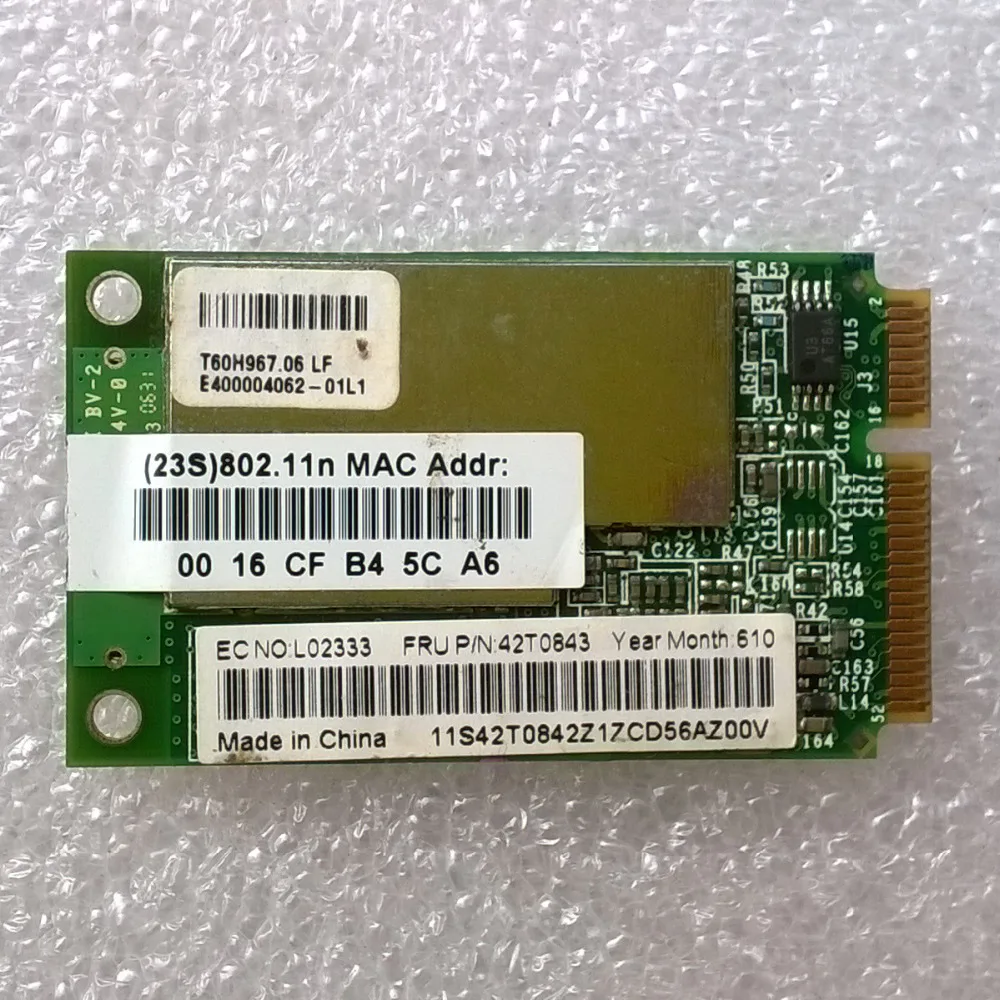 BCM94321MC  802.11n PCI Express  Wi-Fi   Lenovo Thinkpad 3000 N100 N200 C200 Series, FRU: 42T0843 42T0847