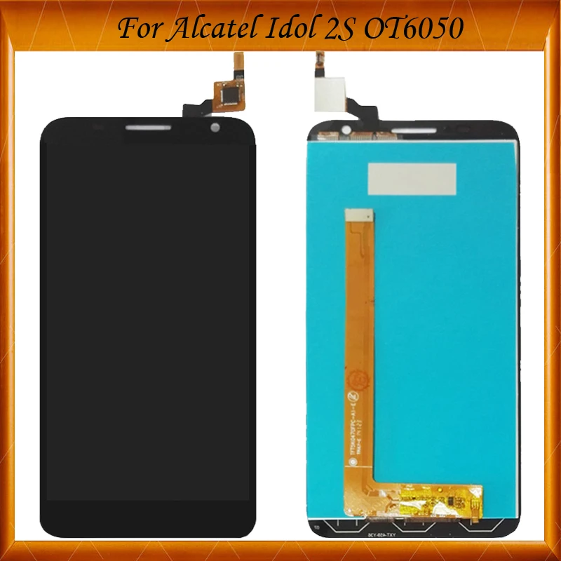 Черный ЖК дисплей для Alcatel One Touch Idol 2S 6050 6050Y OT6050 кодирующий преобразователь