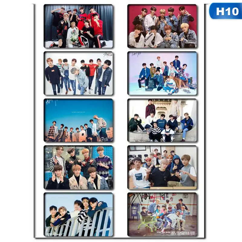 H10 10 шт./компл. KPOP защищает Детские ломо карты фотокарточек липкий Фотокарта плакат подарочный набор канцелярских принадлежностей - Цвет: H10