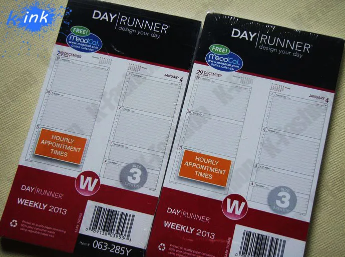 

The appointment book internal core paper, six hole binder , office dairy notepad with 2013 whole year schedule