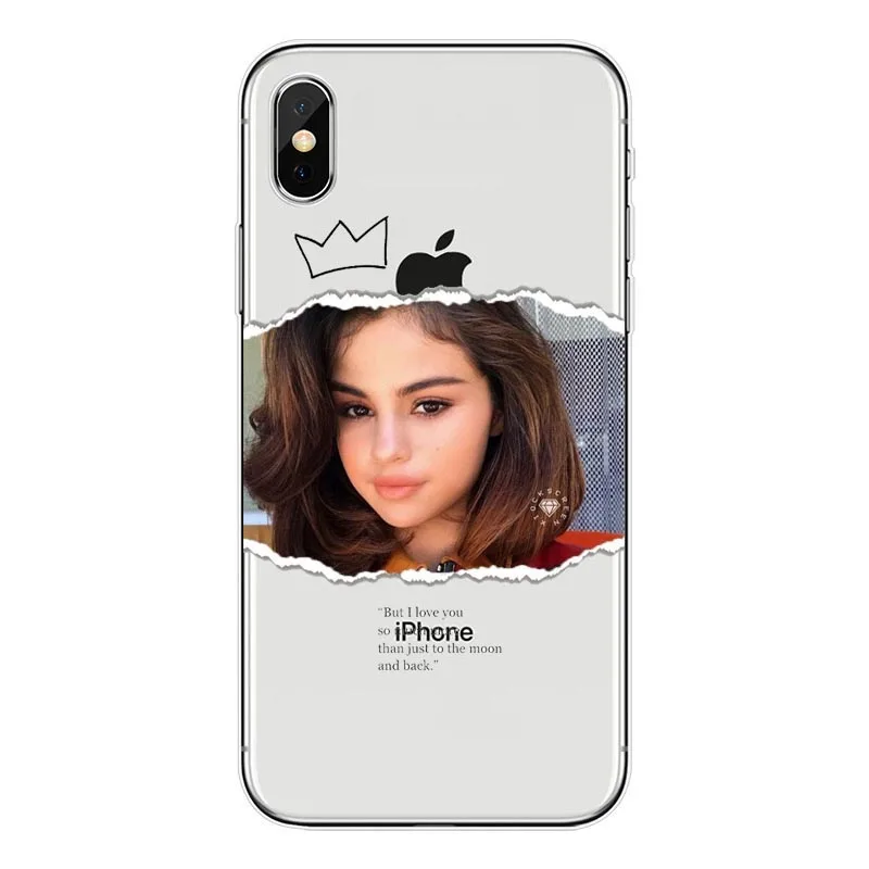 Прозрачный чехол для телефона с изменяющимся отношением Selena Gomez iPhone X 8 8Plus 7 7Plus 6 6S
