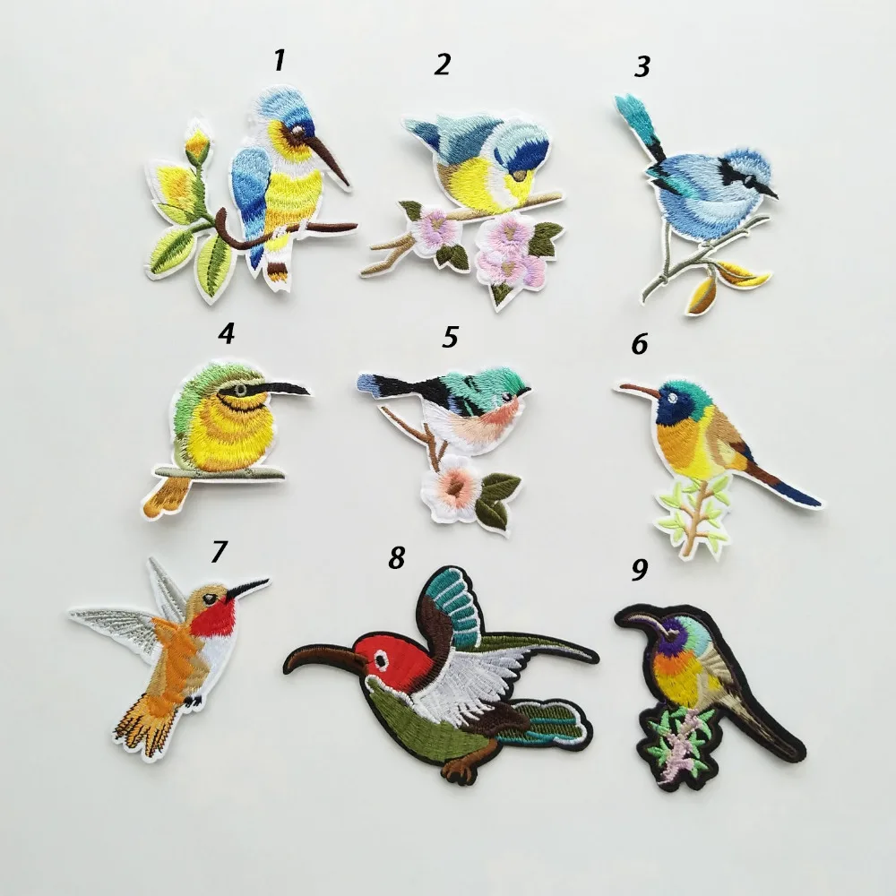 1 шт. аппликация в виде птицы вышитое железо на милые нашивки Значки для одежды