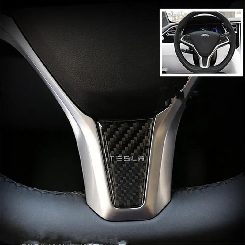 Наклейка на руль автомобиля украшение защита для Tesla Model S модель X чехол Стайлинг