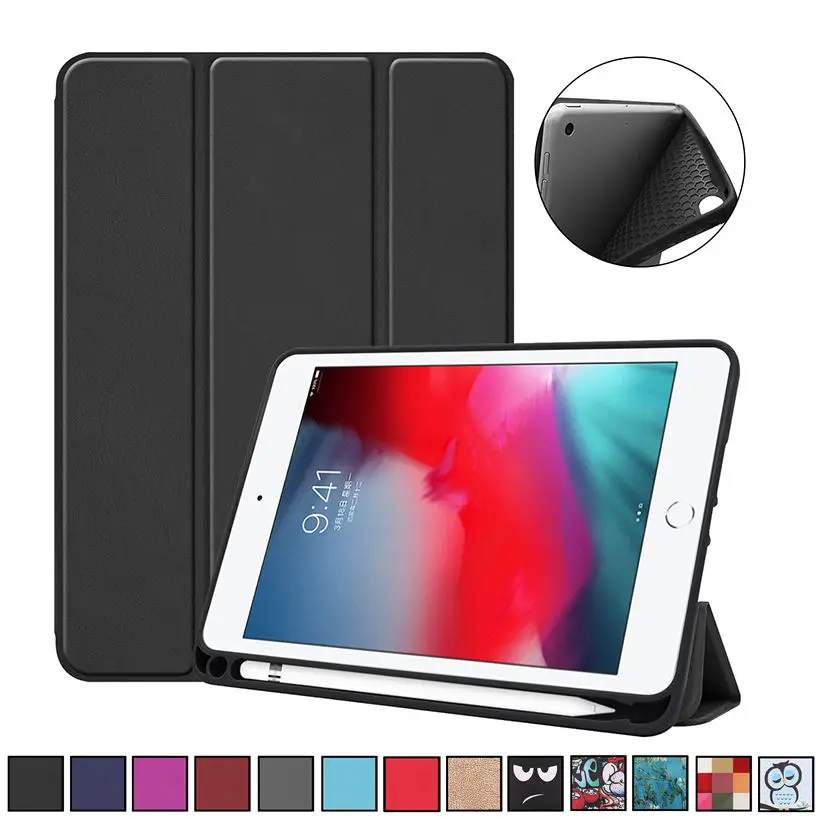Чехол для iPad Mini 4 5 2019 умный чехол с держателем карандашей автоматический режим