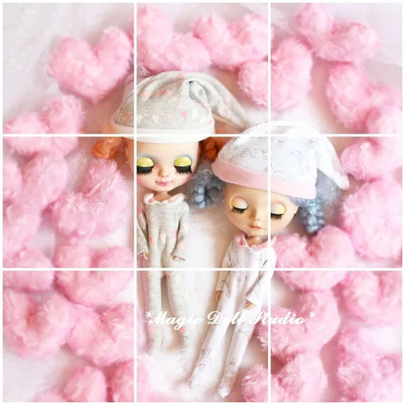 [MG660] Бесплатная доставка Neoblythe Аксессуары # вязаная пижама и шляпа подходящие для