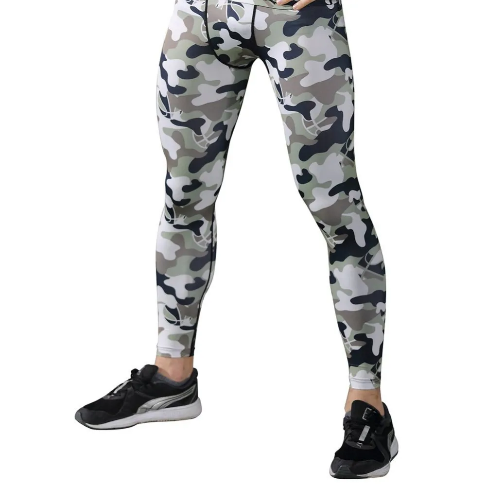 ЕС Камуфляж сжатия Брюки для девочек анти пот дышащий Колготки Велосипедный