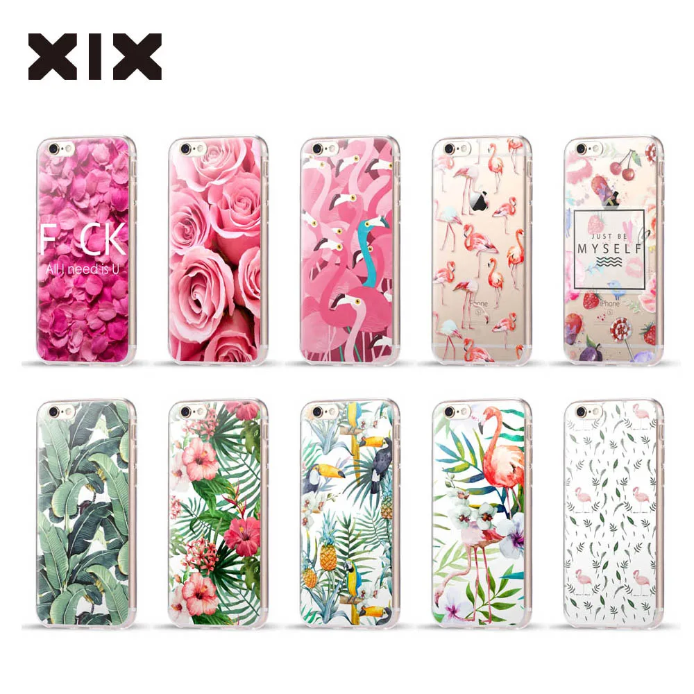 For coque iPhone 6 case 5C 5S 6S 7 8 Plus Flower soft silicone TPU cover 2016 new arrivals original for fundas | Мобильные телефоны