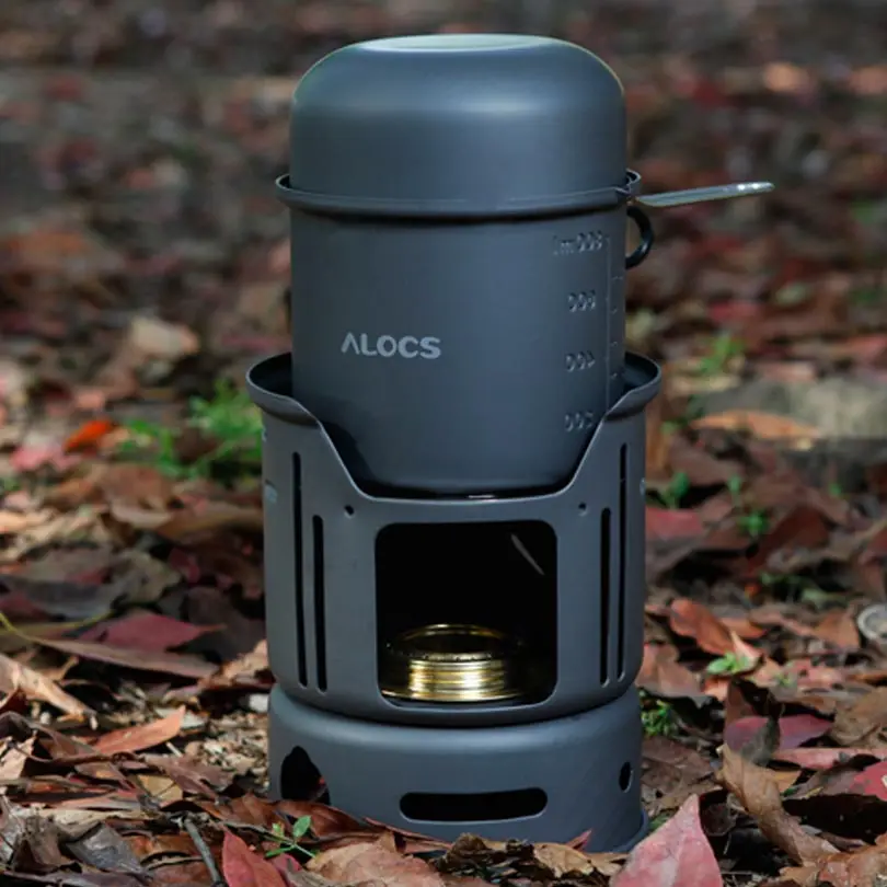Alocs Открытый Кемпинг Портативный Пособия по кулинарии набор посуды (7 шт.) 1 2