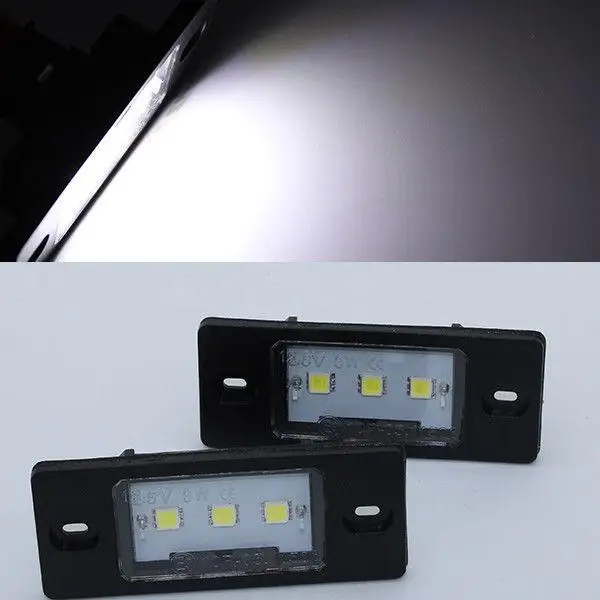 

2x 3 SMD Led License Number Plate Light For VW Touareg Tiguan Cayenne Golf 5