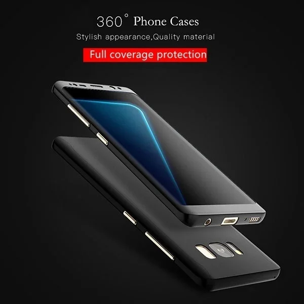 360 Полный градусов противоударный чехол для samsung S8 S9 galaxy a5 j52017 a8 жесткий телефона