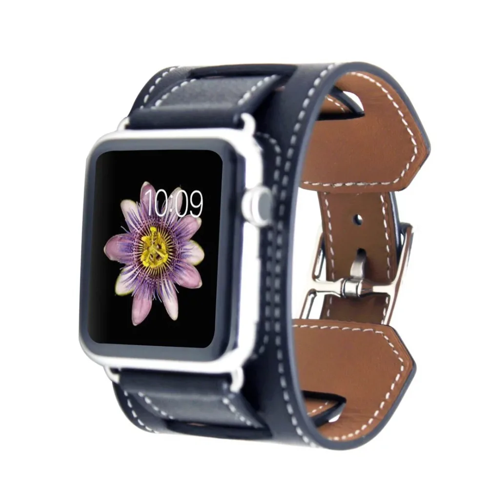 Браслет на запястье для Apple Watch, кожаный ремешок, 42 мм, 38 мм, 40 мм, 44 мм, браслет для iWatch, ремешок серии 5, 4, 3, 2, 1