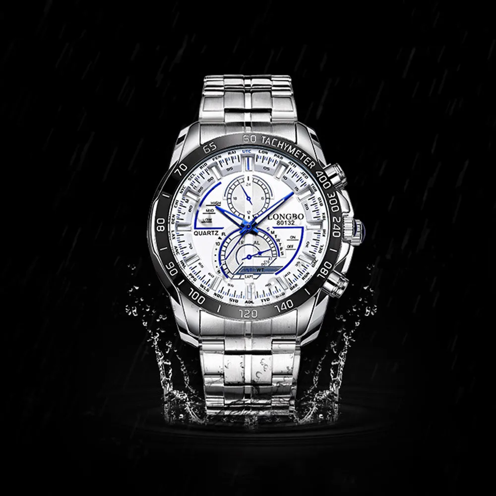 Montre homme многофункциональные часы со стальным ремешком мужские повседневные