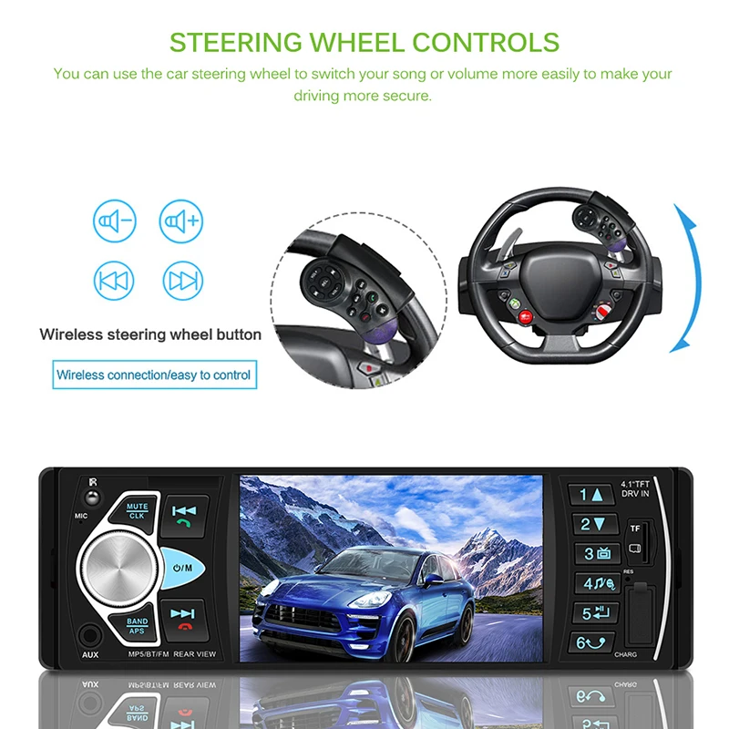 Автомагнитола Onever 12 В Bluetooth 1 din|Автомобильные радиоприемники| |