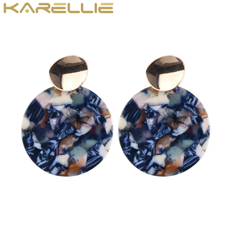 KARELLIE Для женщин Смола серьги стержня Мода заявление Boho Винтаж для