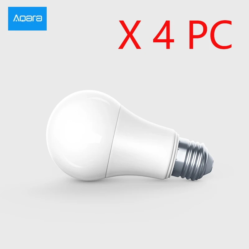 Bund светодиодный светильник Xiao mi Aqara 9W E27 2700 K-6500 K 806lum умный белый светодиодный светильник лампа работает с домашними комплектами и приложением mi Home - Цвет: 4pcs