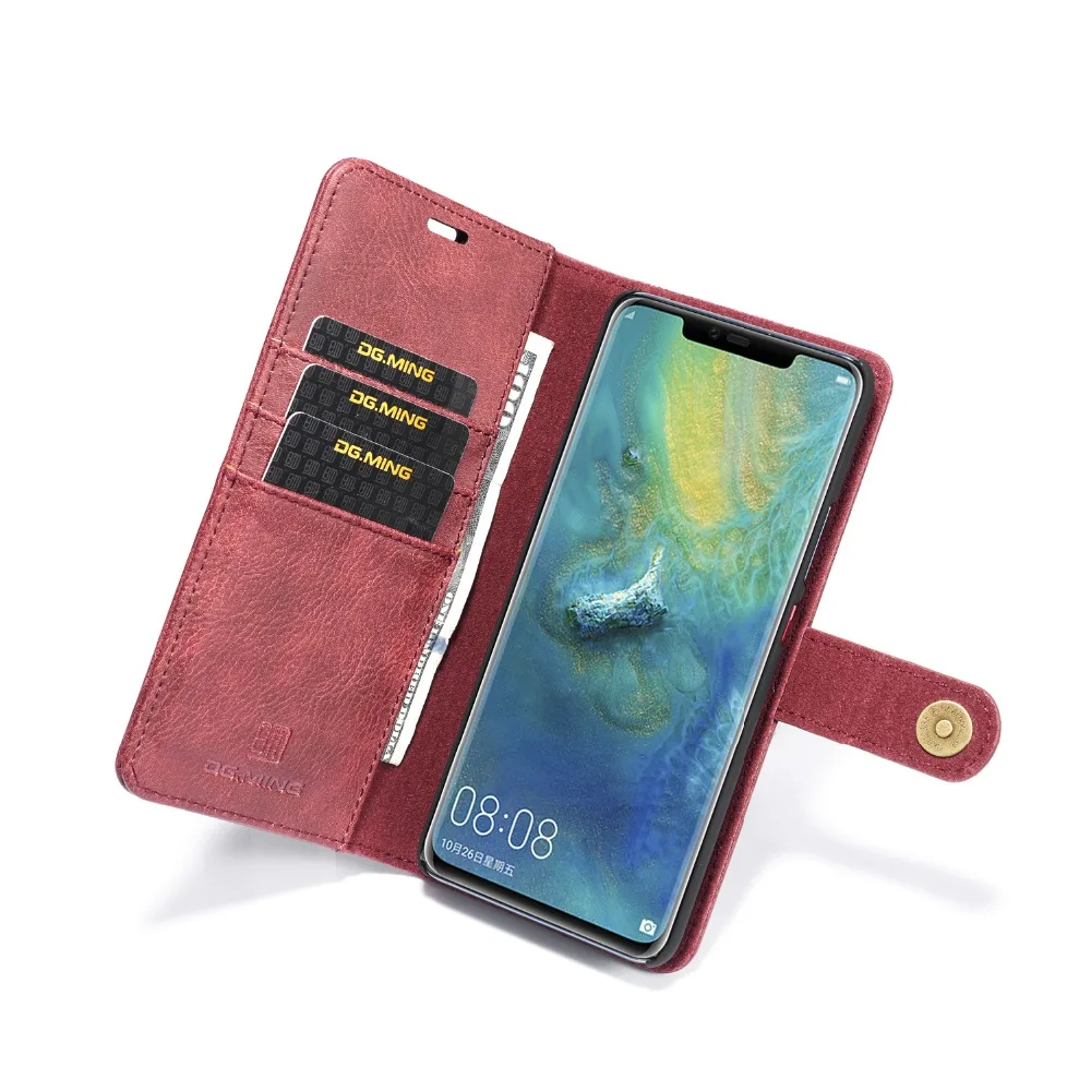 Sinbeda DG.MING для Huawei Mate 20 Pro чехол из натуральной воловьей кожи кошелек Магнитный