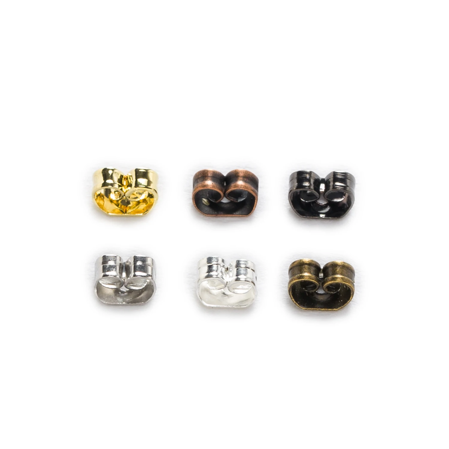 

100 Piece Butterfly Shaped Earring Backs Stoppers Ear Plugs Blocked Earring Back Stud Findings Jewelry Making 5x4mm